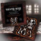 Dansende skeletten Grappig Halloween Feest Kaart