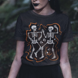 Dansende skeletten Grappig Halloween Feest T-shirt