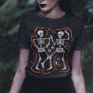 Dansende skeletten Grappig Halloween Feest T-shirt