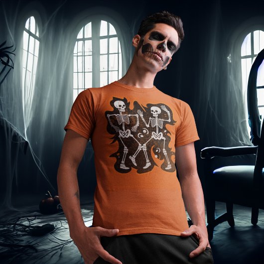 Dansende skeletten Grappig Halloween Feest T-shirt