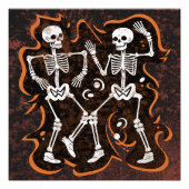 Dansende skeletten Grappig Halloween spookhuis Foto Afdruk (Voorkant)