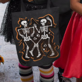 Dansende skeletten Grappige Halloween Trick or tre Tote Bag
