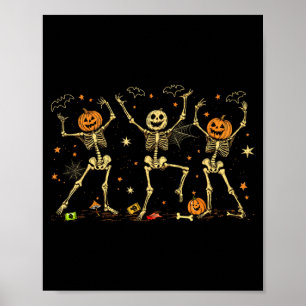Dansende Skeletten Griezelige Halloween Kostuum Ma Poster