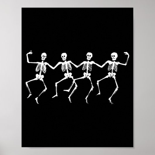 Dansende Skeletten - Griezels Grappig Halloween Fe Poster (Voorkant)