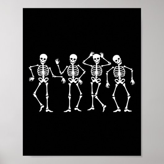 Dansende skeletten Halloween Dance Challenge Boys  Poster (Voorkant)