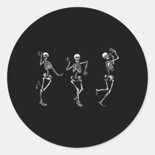 Dansende skeletten. Halloween Dead Dance voor mann Ronde Sticker