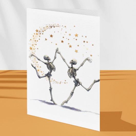 Dansende Skeletten Halloween Kaart