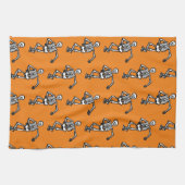 Dansende Skeletten Halloween Kitchen Towel Theedoek (Horizontaal)