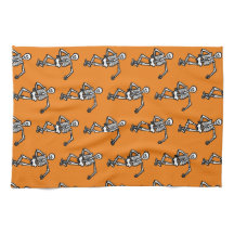 Dansende Skeletten Halloween Kitchen Towel