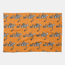 Dansende Skeletten Halloween Kitchen Towel Theedoek