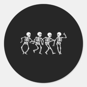 Dansende skeletten Halloween kostuum Ronde Sticker