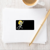 Dansende skeletten Halloween Label (Insitu)