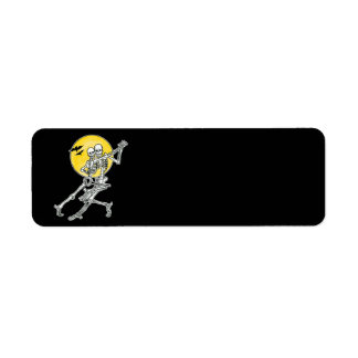 Dansende skeletten Halloween Label
