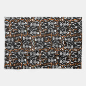 Dansende skeletten Halloween of Dag van de Doden Theedoek (Horizontaal)