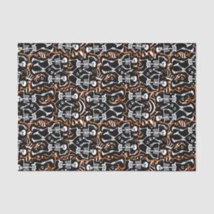 Dansende skeletten Halloween of Dag van de Doden Tissuepapier