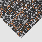 Dansende skeletten Halloween of Dag van de Doden Tissuepapier (Detail)