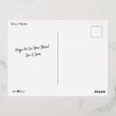 Dansende Skeletten Halloween Party Gold/Silver Folie Uitnodiging Briefkaart (Achterkant)