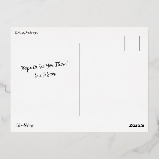 Dansende Skeletten Halloween Party Gold/Silver Folie Uitnodiging Briefkaart (Achterkant)