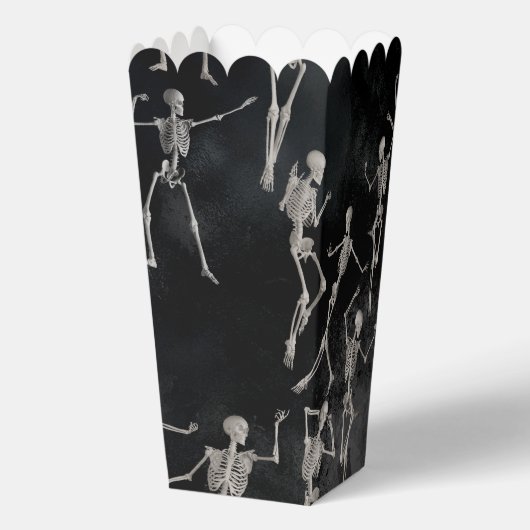 Dansende Skeletten Halloween Popcorn Bedankdoosjes (Achterkant)