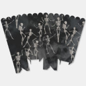 Dansende Skeletten Halloween Popcorn Bedankdoosjes (Ongevouwen)