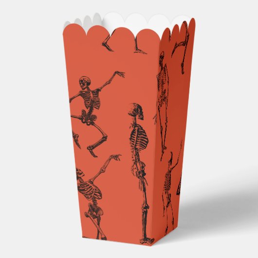 Dansende Skeletten Halloween Popcorn Bedankdoosjes (Voorkant)