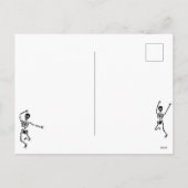 Dansende skeletten Halloween Spooky Seizoen Feestdagenkaart (Achterkant)