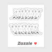 Dansende Skeletten Halloween Sticker (Vel)