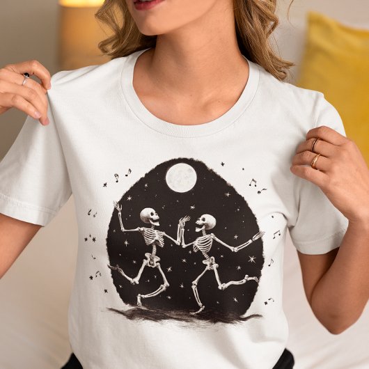 Dansende Skeletten Halloween Tri-Blend Shirt