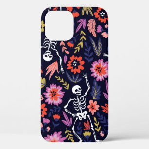 dansende skeletten in het bloemtuinpatroon Case-Mate iPhone case