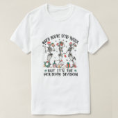 Dansende Skeletten Kerstmis. T-shirt (Design voorkant)