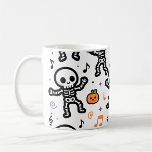 Dansende skeletten Leuke Halloween-feestpatroon Koffiemok