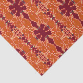 Dansende skeletten Oranje tissuepapier (Detail)