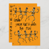 Dansende Skeletten Partij Kaart (Voorkant / Achterkant)