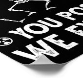 Dansende skeletten Radiologische Humor Poster (Hoek)