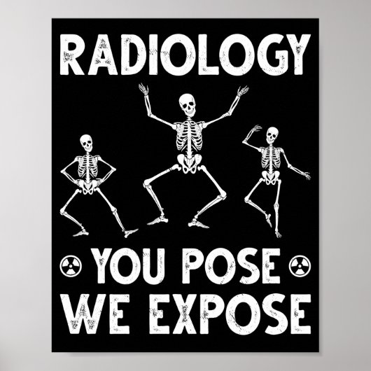 Dansende skeletten Radiologische Humor Poster (Voorkant)