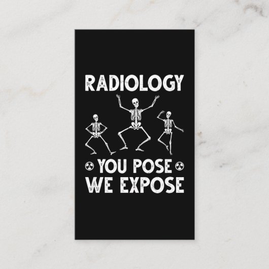 Dansende skeletten Radiologische Humor Visitekaartje (Voorkant)