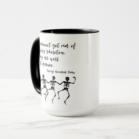 Dansende skeletten, Shaw Quote Mok (Voorkant links)