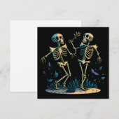 Dansende skeletten Spooky Classic Black (Voorkant / Achterkant)
