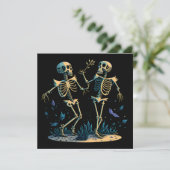 Dansende skeletten Spooky Classic Black (Staand voorkant)