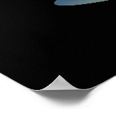 Dansende skeletten Spooky Classic Black Poster (Hoek)