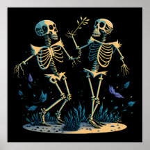 Dansende skeletten Spooky Classic Black
