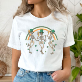 Dansende skeletten St. Patrick's Day T-shirt