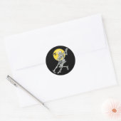 Dansende skeletten Stickers/envelopzegels Ronde Sticker (Envelop)