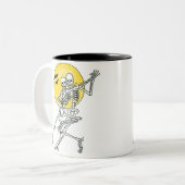 Dansende skeletten Two-Tone Mok (Voorkant links)