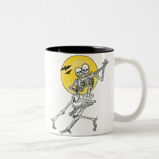 Dansende skeletten Two-Tone Mok
