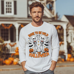 Dansende Skeletten Wild Halloween Tri-Blend Shirt