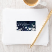 Dansende sneeuwbloemen Adresetiketten Etiket (Insitu)