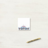 Dansende sneeuwpoppen & rendieren post-it® notes (Op bureau)