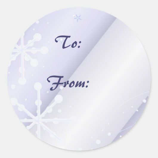 Dansende Snowflakes Gift Label (Voorkant)
