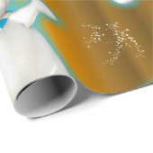 Dansende Snowman met Gold Kerstmis Cadeaupapier (Rol Hoek)